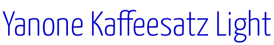 Yanone Kaffeesatz Light шрифт
